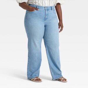 NWT Light Wash Blue High Rise Straight Leg Jeans Ava and Viv